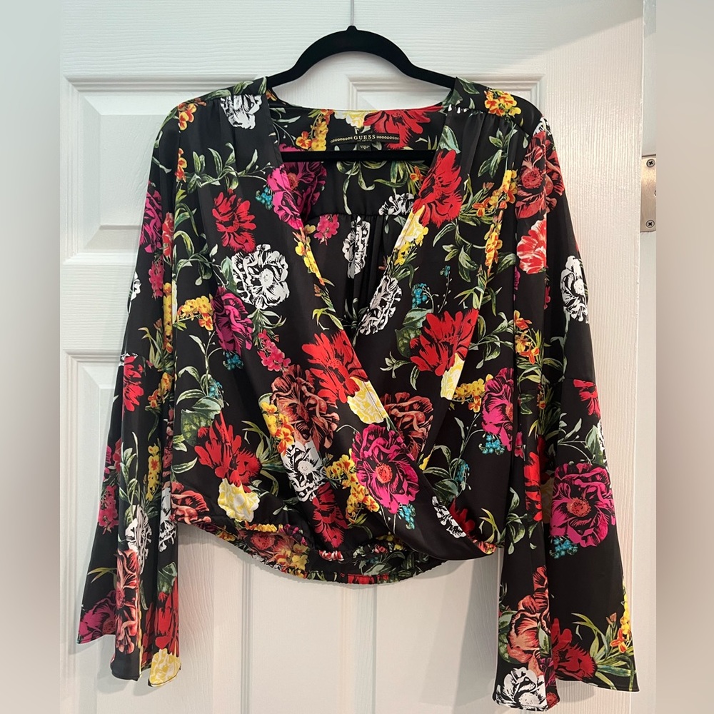 Guess Blouse- Flower Print Size Small